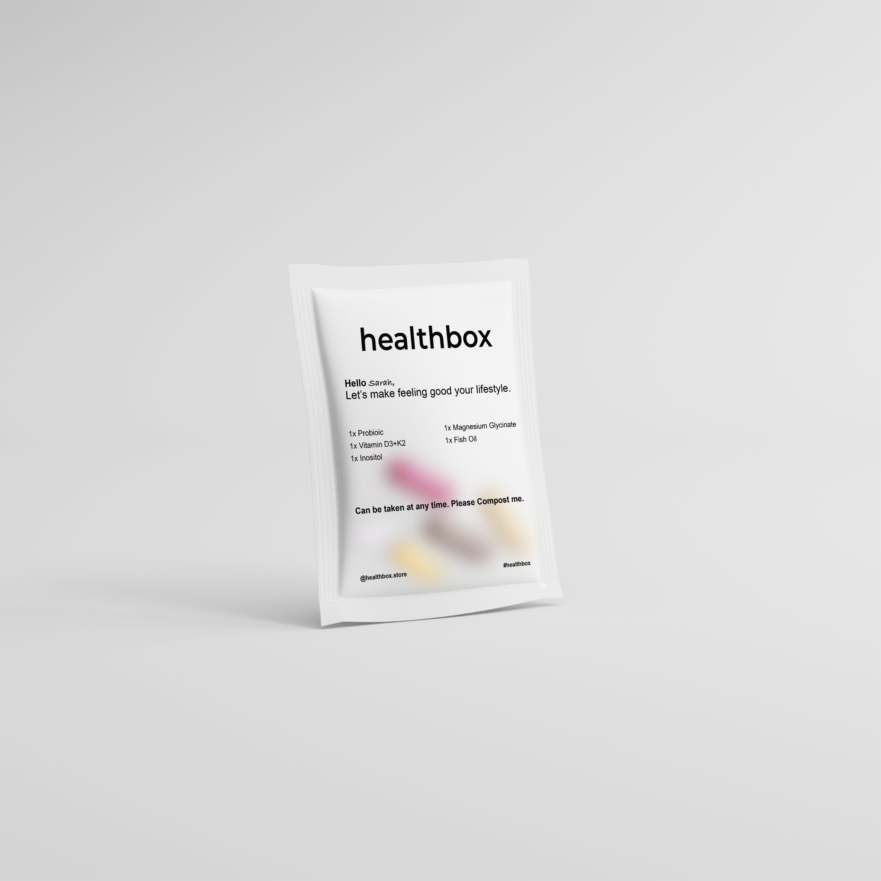 Unused File daily sachet by Healthbox personalized supplements with probiotics and vitamins
