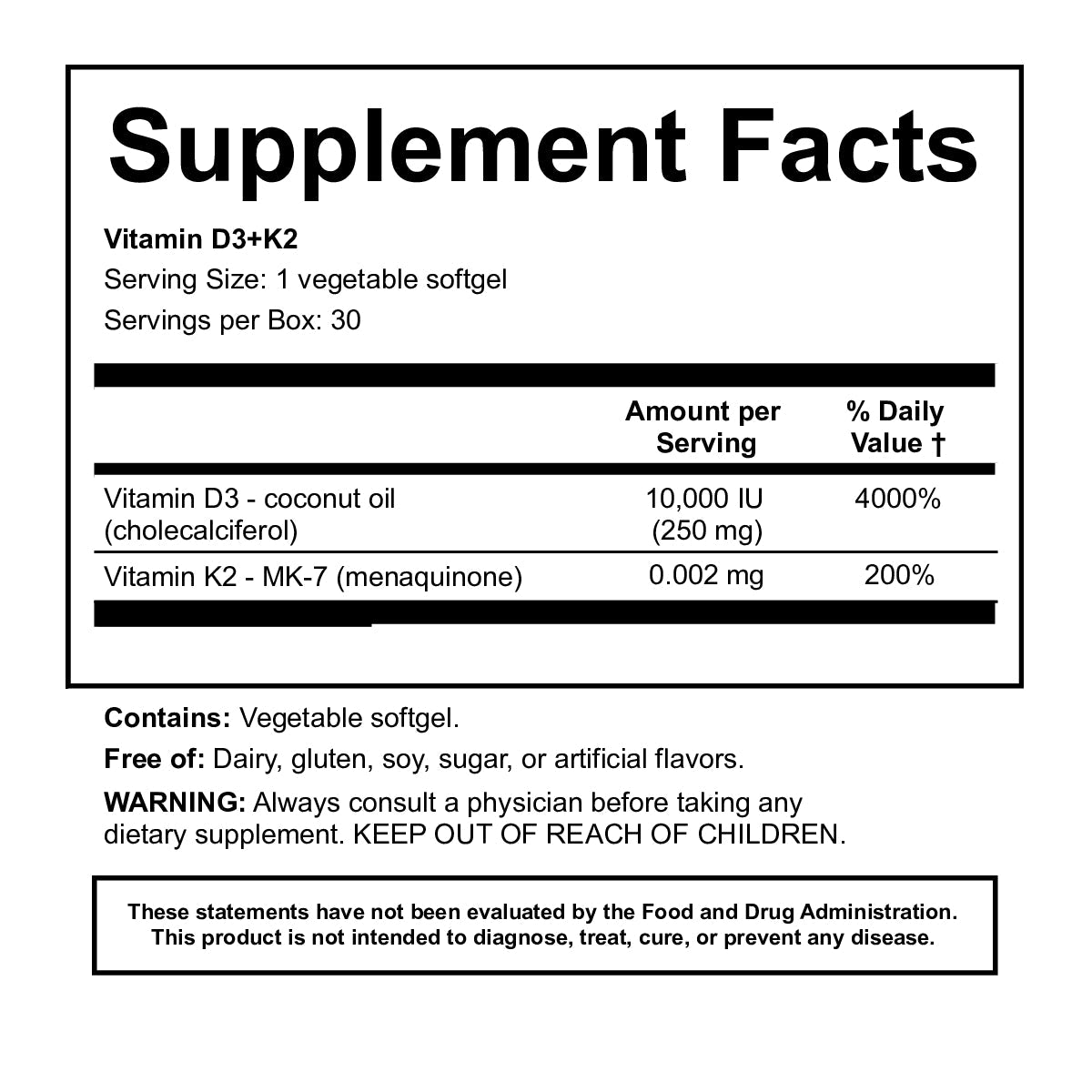 Vitamin D3+K2 - Healthbox